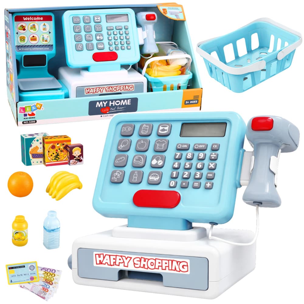 Interaktivna blagajna z LEAN TOYS skenerjem, kalkulatorjem in izdelki