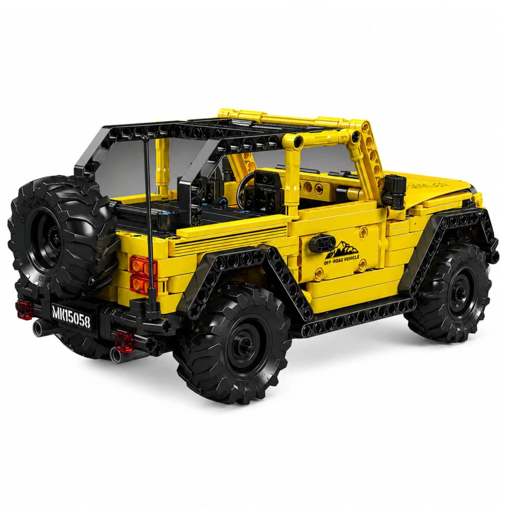 LEAN TOYS Gradbeni bloki: Terenski avto Wrangler, rumen, 746 el. 4