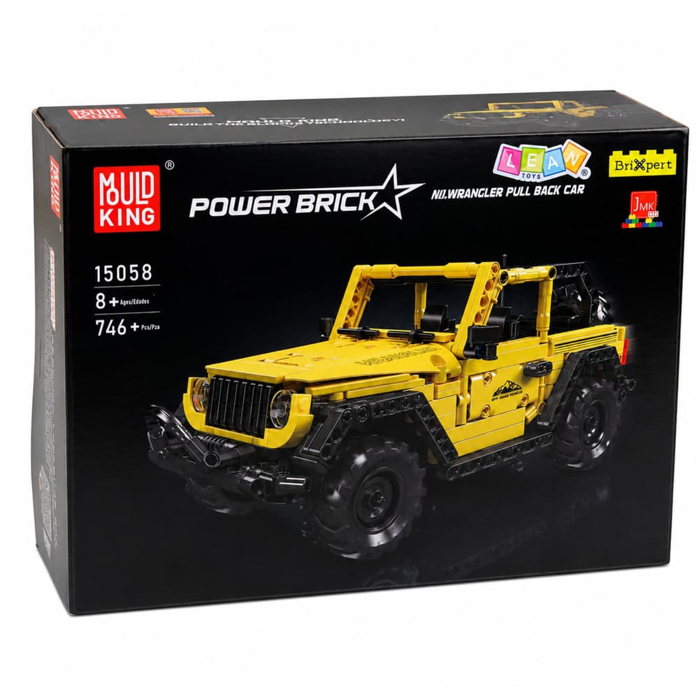 LEAN TOYS Gradbeni bloki: Terenski avto Wrangler, rumen, 746 el. 6