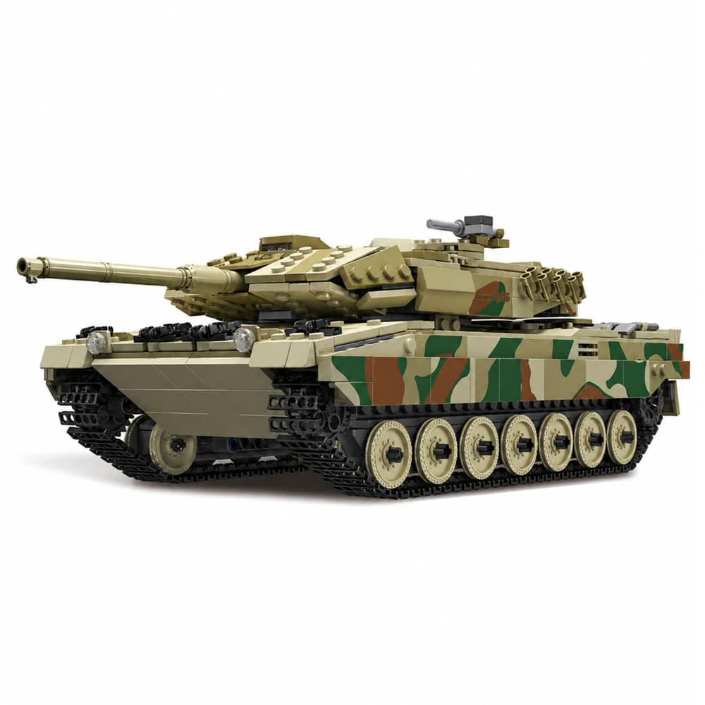 LEAN TOYS Gradbeni bloki: Bojni tank Leopard RC, 1100 el. 2
