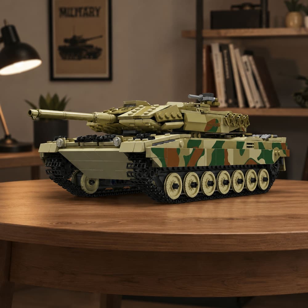 LEAN TOYS Gradbeni bloki: Bojni tank Leopard RC, 1100 el. 4