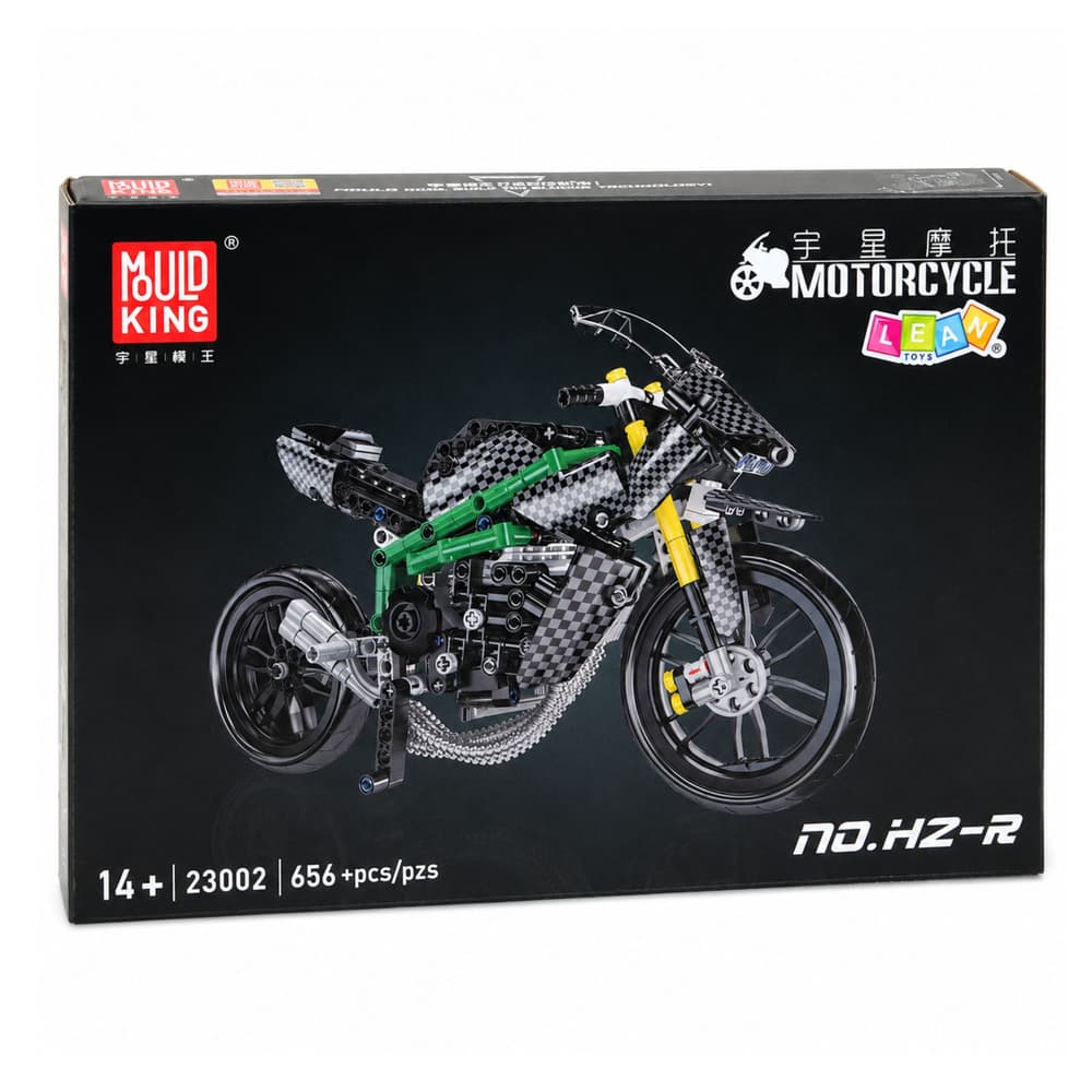 LEAN TOYS Gradbeni bloki: Dirkaški motor, črn, 656 el. 6