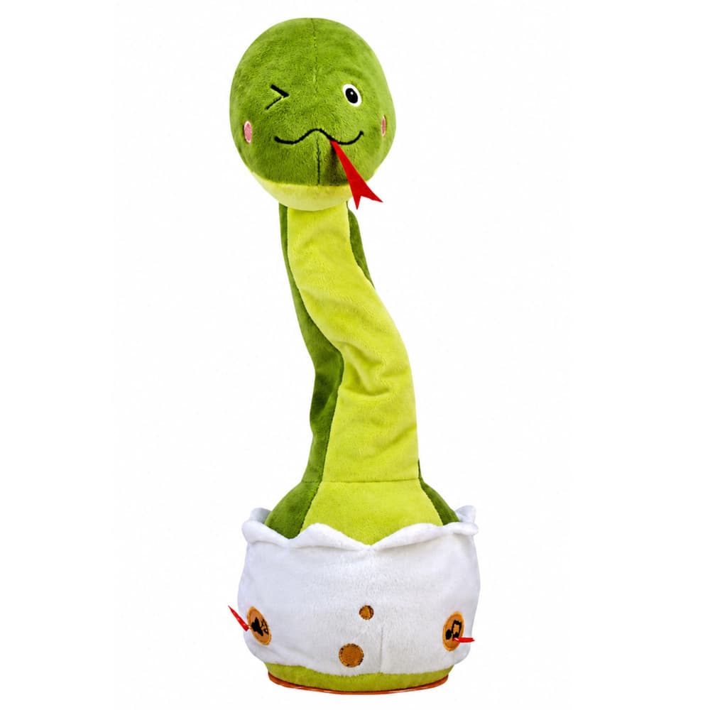 LEAN TOYS Plišani Gugalni kačji glas, zelena 2