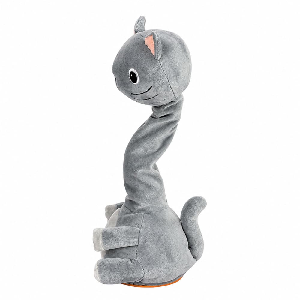 LEAN TOYS Plišani Gugalni muc, siv 5