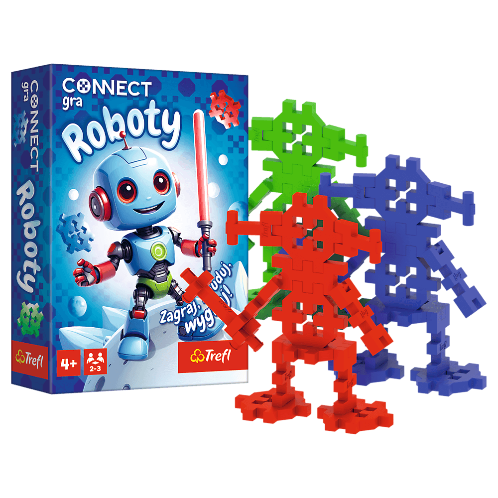 Družabna igra za otroke Connect Roboti Trefl 3