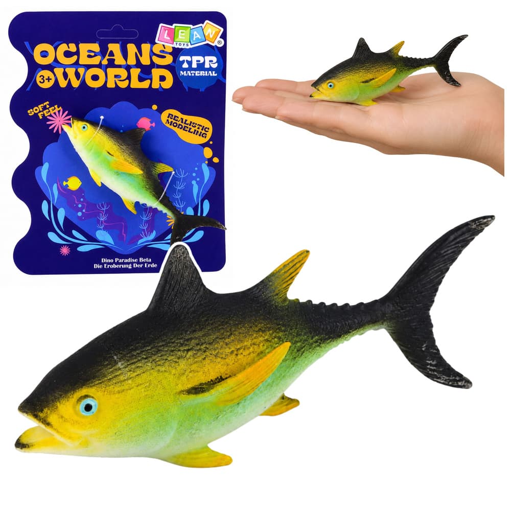 LEAN TOYS GUMIJASTI TUNA - Realistična Figurica Morske Ribe, 14 cm