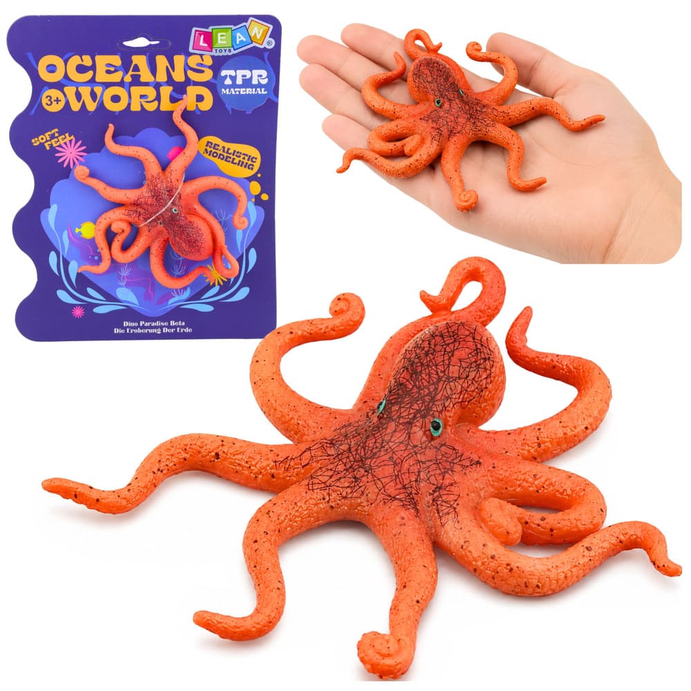 LEAN TOYS GUMIJASTA OTOKPOD - Realistična Figurica Morskega Bitja, 12 cm