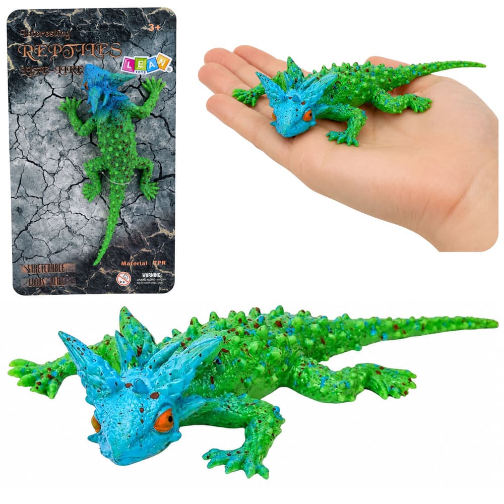 LEAN TOYS GUMIJASTA ROGATA GUŠTER - Realistična Figurica, 20 cm
