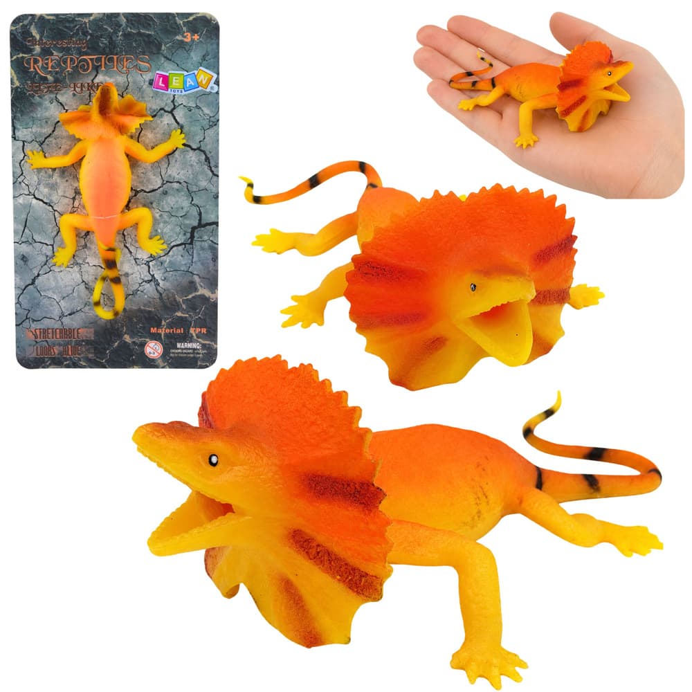 LEAN TOYS GUMIJASTA USNJENA GUŠTER - Realistična Figurica, 19 cm