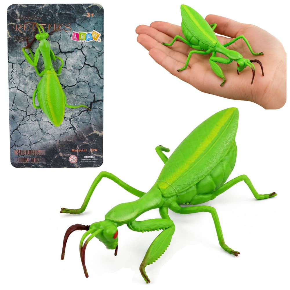 LEAN TOYS GUMIJASTA MOLK - Realistična Figurica Insekta, Zelena, 18 cm