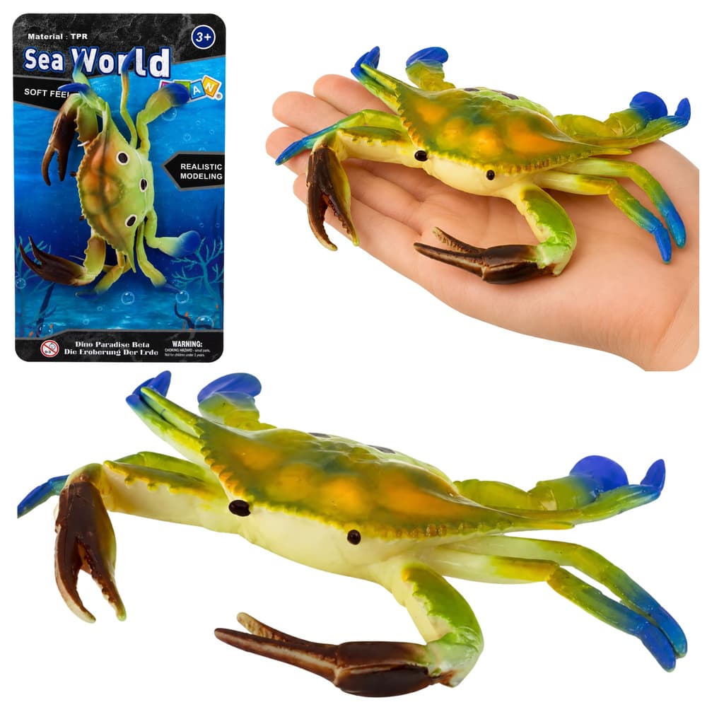 Gumijasti rak LEAN TOYS, realističen, morska žival, 19 cm