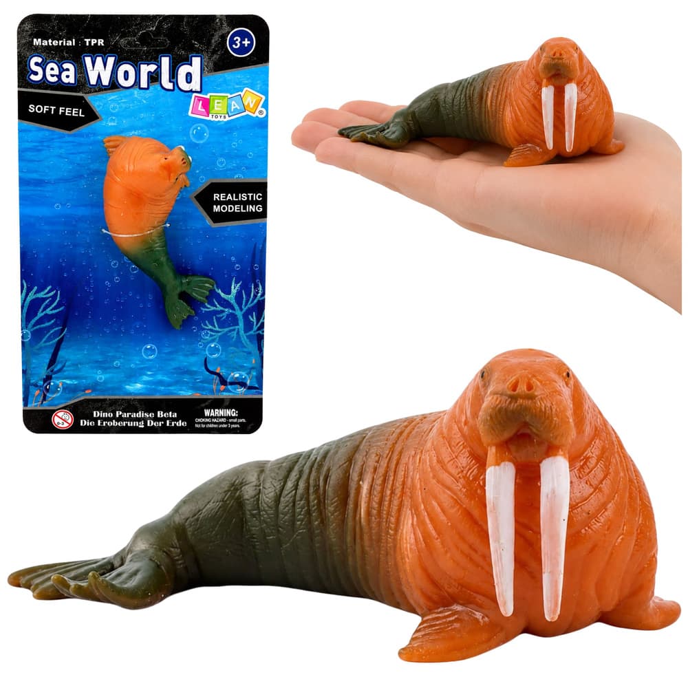 Gumijasti morski lev LEAN TOYS, realističen, morski sesalec, 13 cm