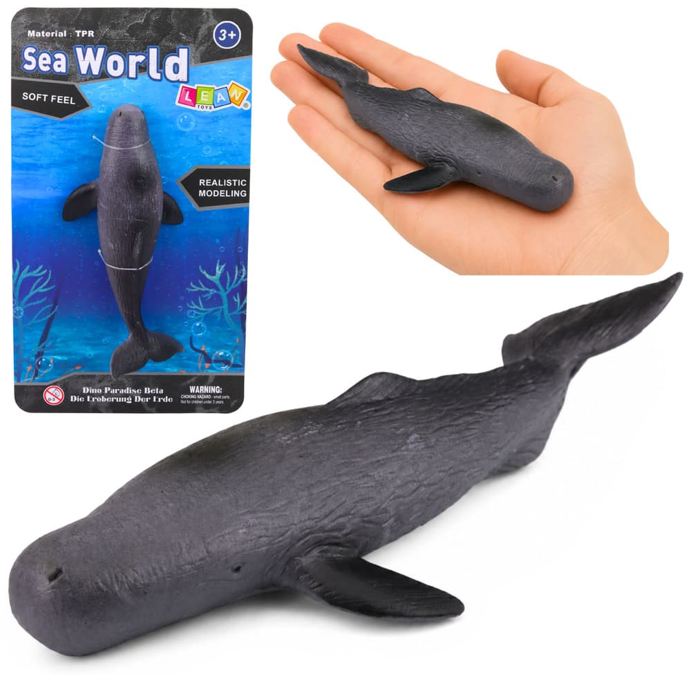 Gumijasti kit LEAN TOYS, realističen, morski sesalec, 18 cm
