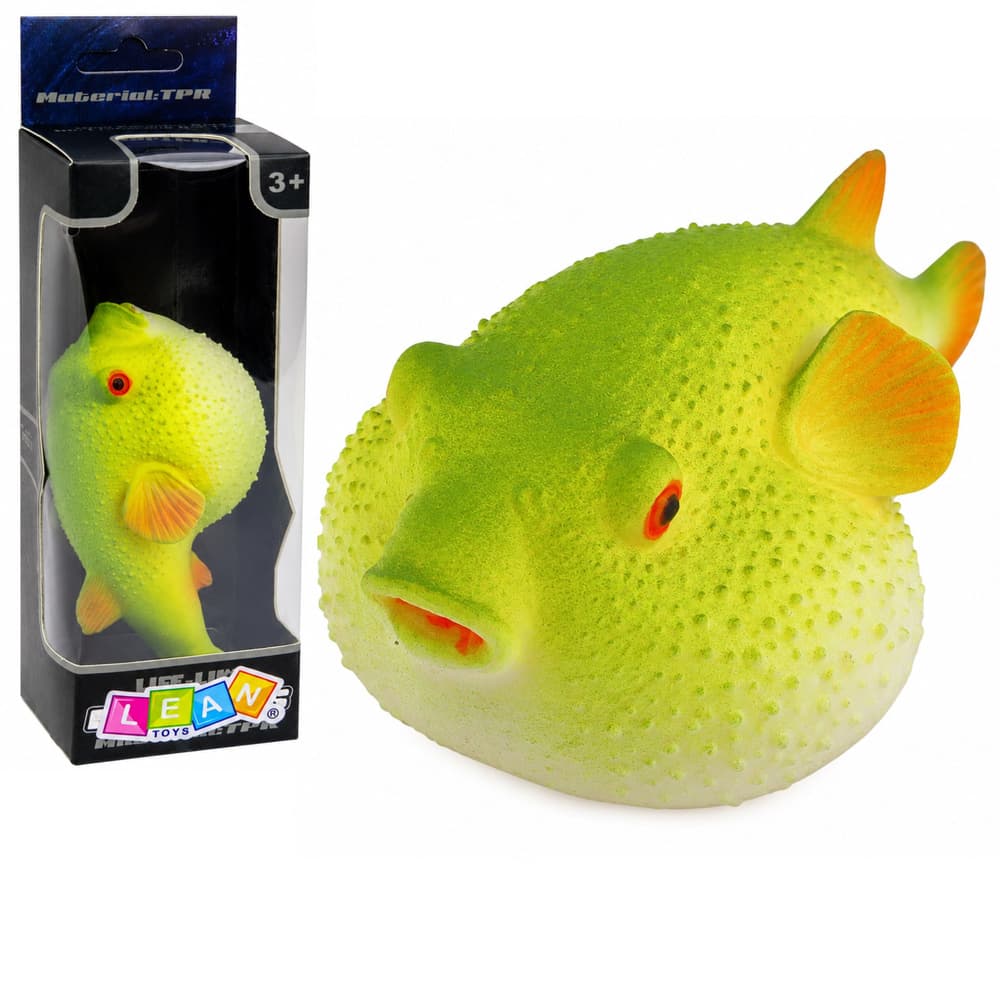 Gumijasta riba napihovalka LEAN TOYS, realistična, morska riba, 12 cm