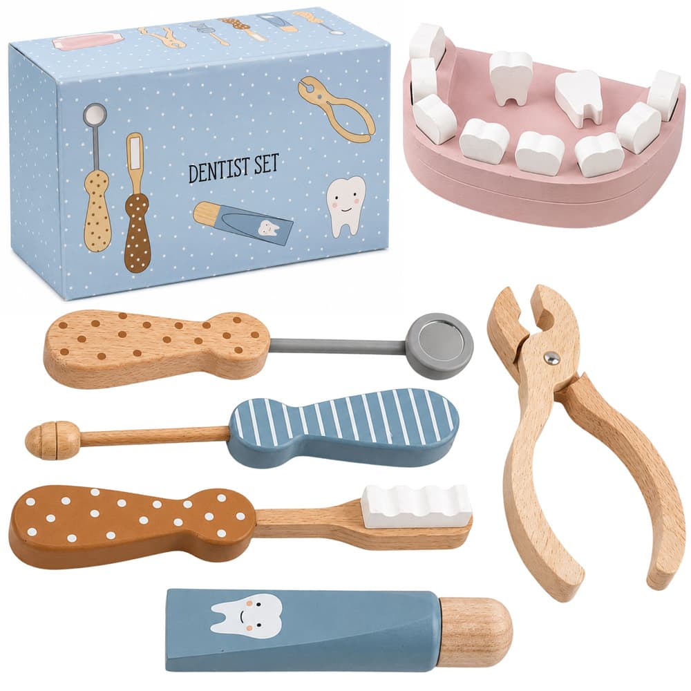 Leseni zobozdravstveni set LEAN TOYS, mali zdravnik, stomatolog