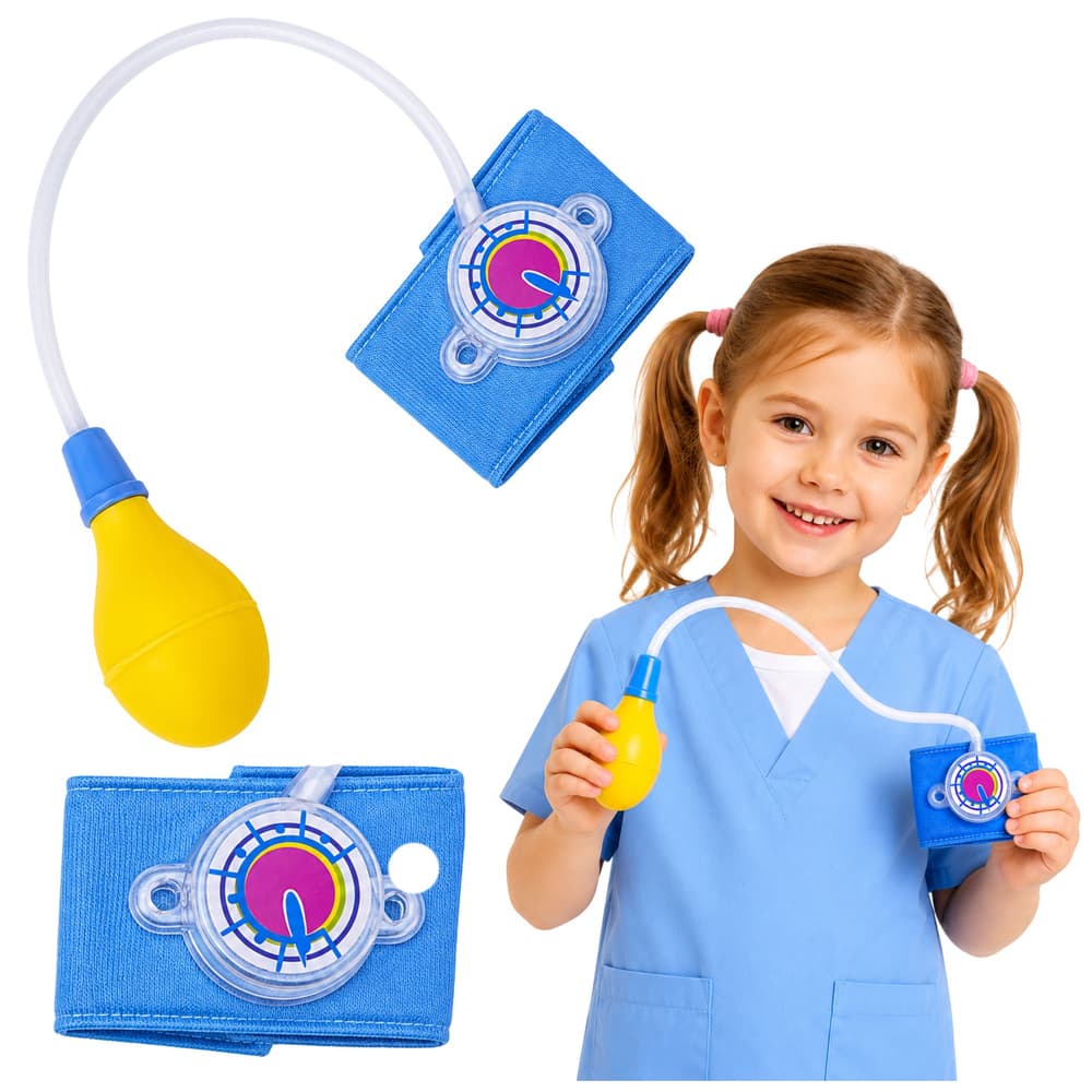 Otroški merilnik krvnega tlaka LEAN TOYS, modri, s premikajočo se kazalko