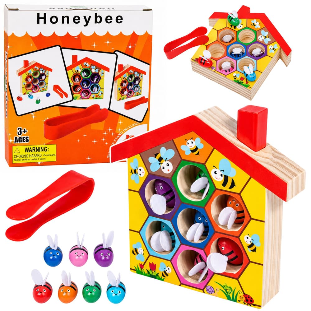 Leseni čebelnjak z medenimi čebelicami, Montessori igra
