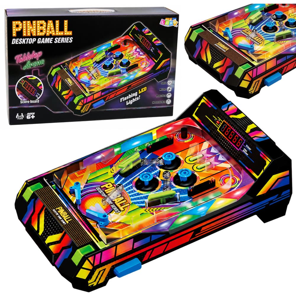 Namizni pinball LEAN TOYS, elektronski fliper z LED lučkami in zvoki