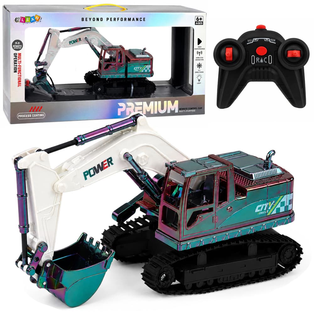 Gosenična bager RC, premično roko, Chameleon, luči, 1:14