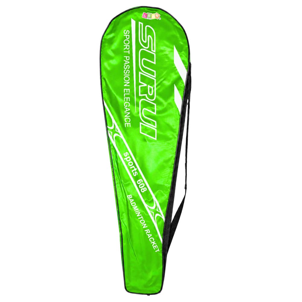 Komplet za badminton Lean Toys: 2 loparja, 3 peresa, torba, zelena 6