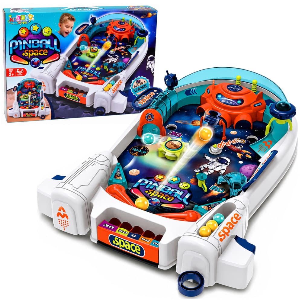 Namizni fliper LEAN TOYS Space Pinball, vesoljska tema, 8 kroglic