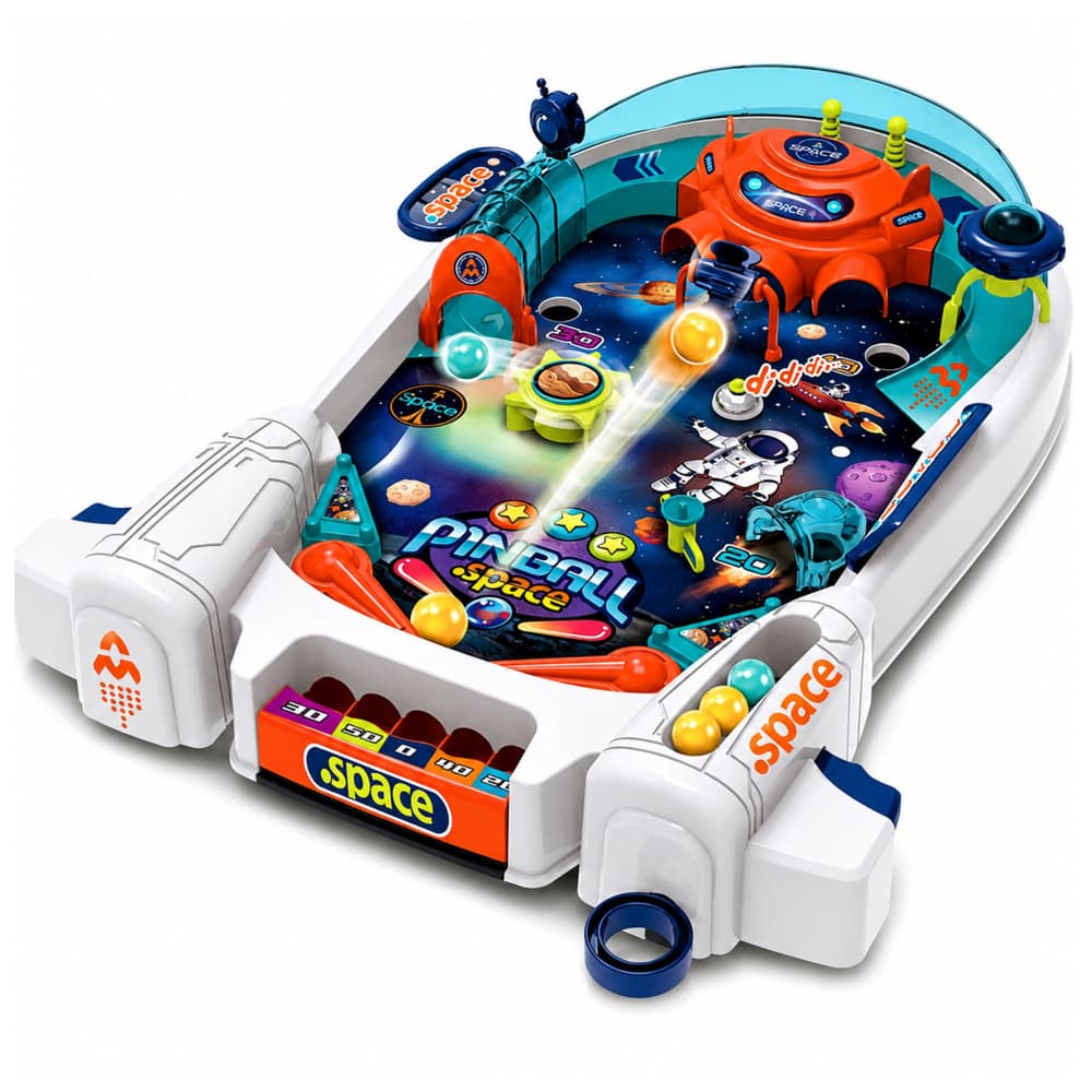 Namizni fliper LEAN TOYS Space Pinball, vesoljska tema, 8 kroglic 2
