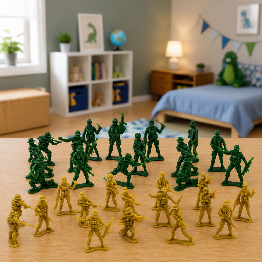 LEAN TOYS Vojaški Komplet, Figurice Vojaakov, 72 kosov 5