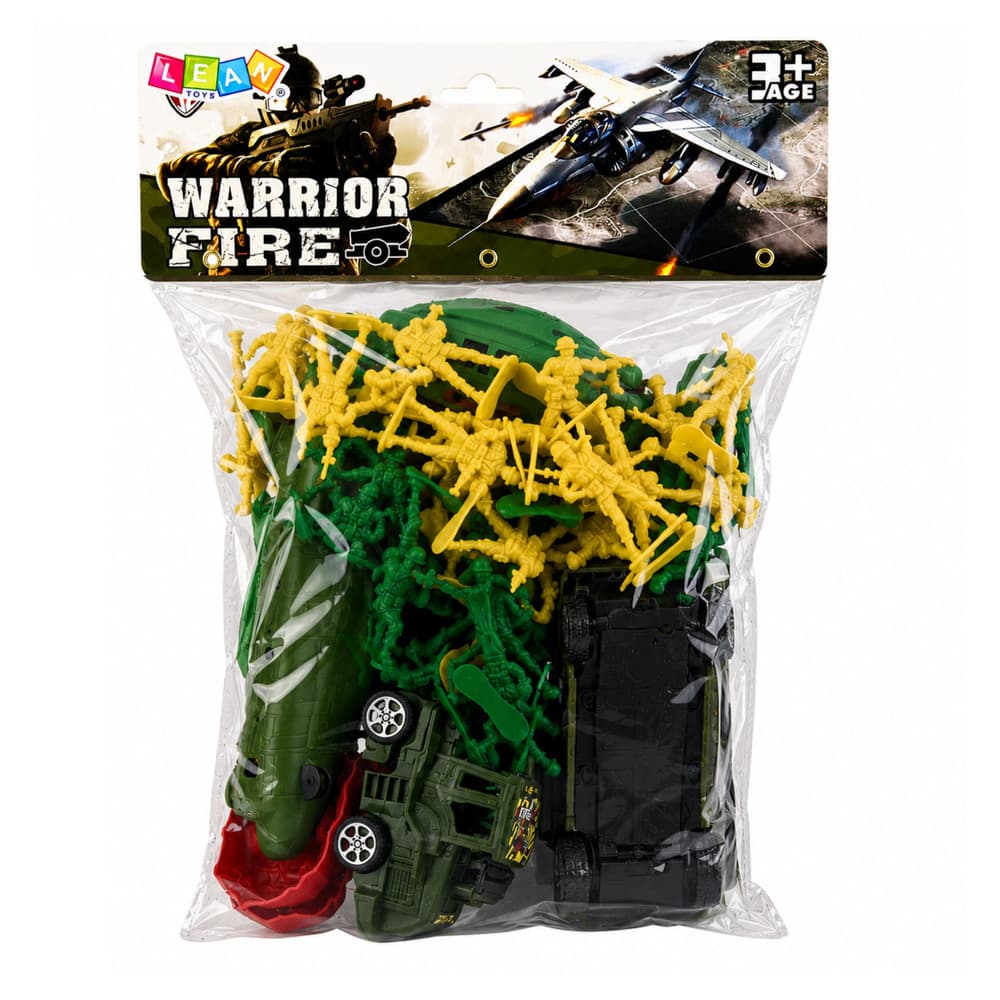 LEAN TOYS Vojaški set, Figurice, Helikopter, Vozila, Baza, 58 kosov 8