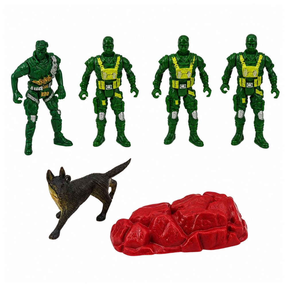 LEAN TOYS Vojaški set, Tank, Vozilo, Top, Figurice, 13 kosov 5