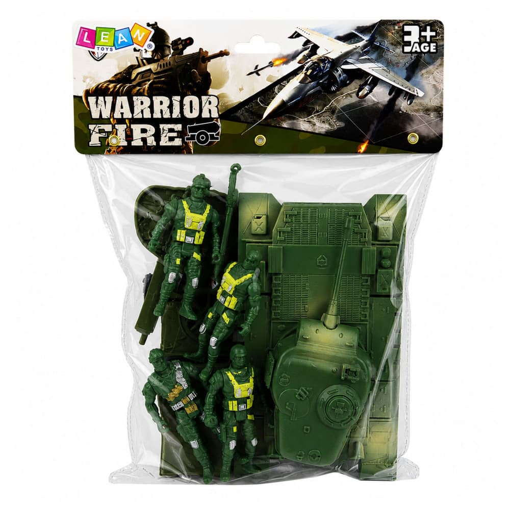 LEAN TOYS Vojaški set, Tank, Vozilo, Top, Figurice, 13 kosov 7