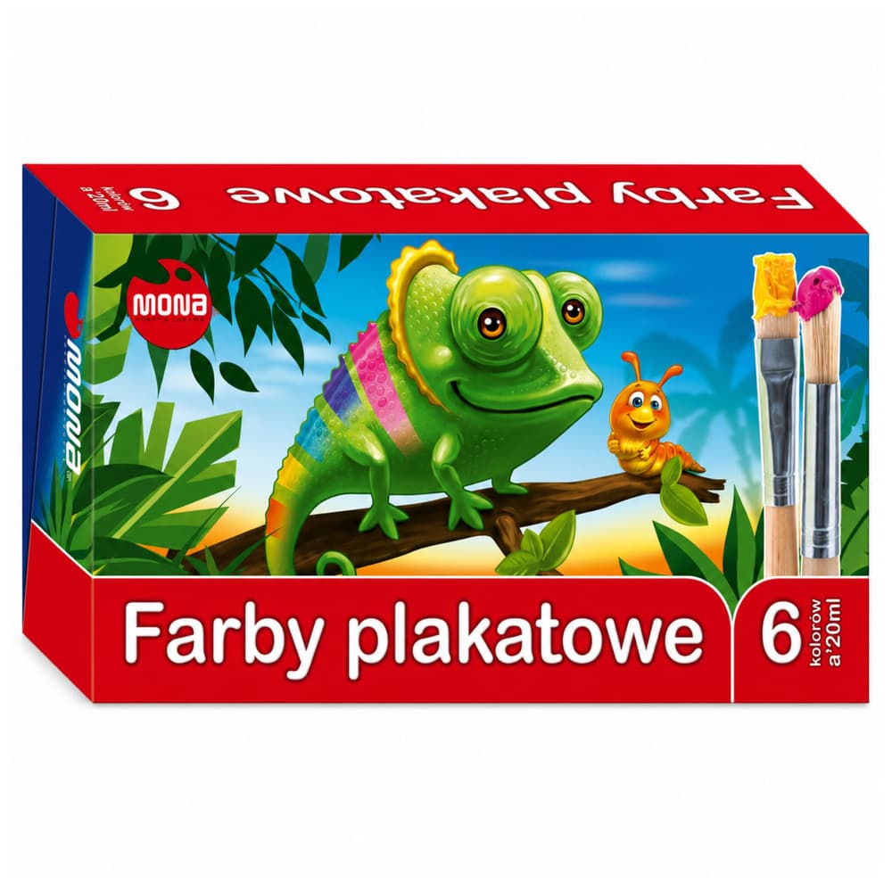 Šolske plakatne barve 6 barv, 20ml