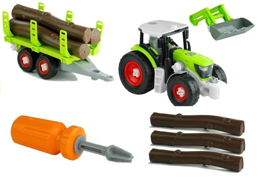 Razstavljiv traktor s prikolico za les 7