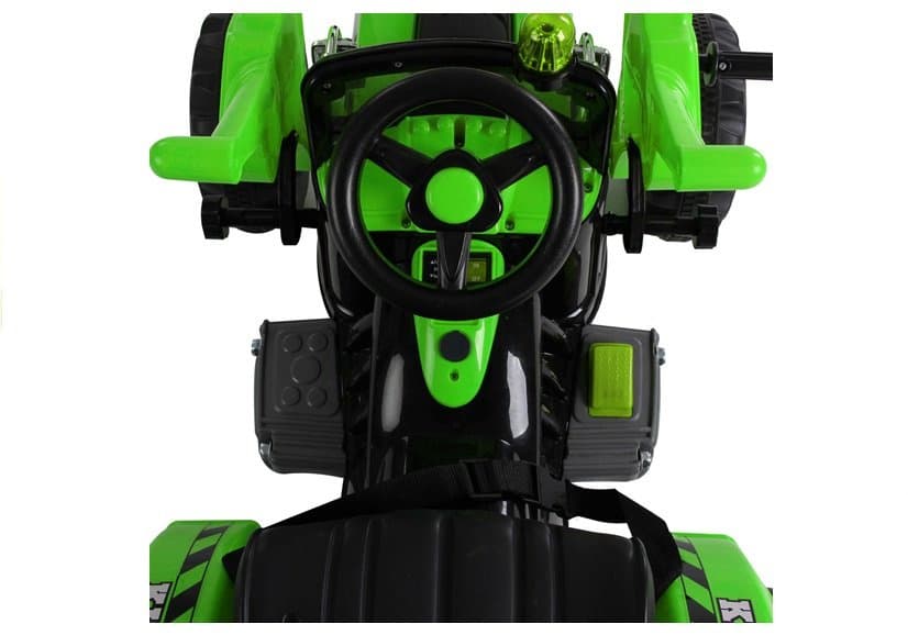 Zeleni akumulatorski traktor bager z gibljivo žlico 3