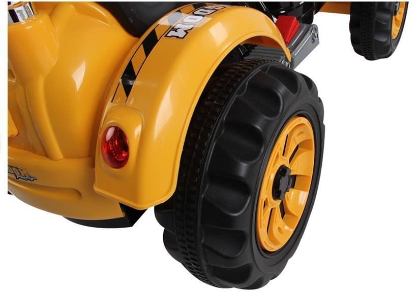 Oranžni akumulatorski traktor bager z gibljivo žlico 3