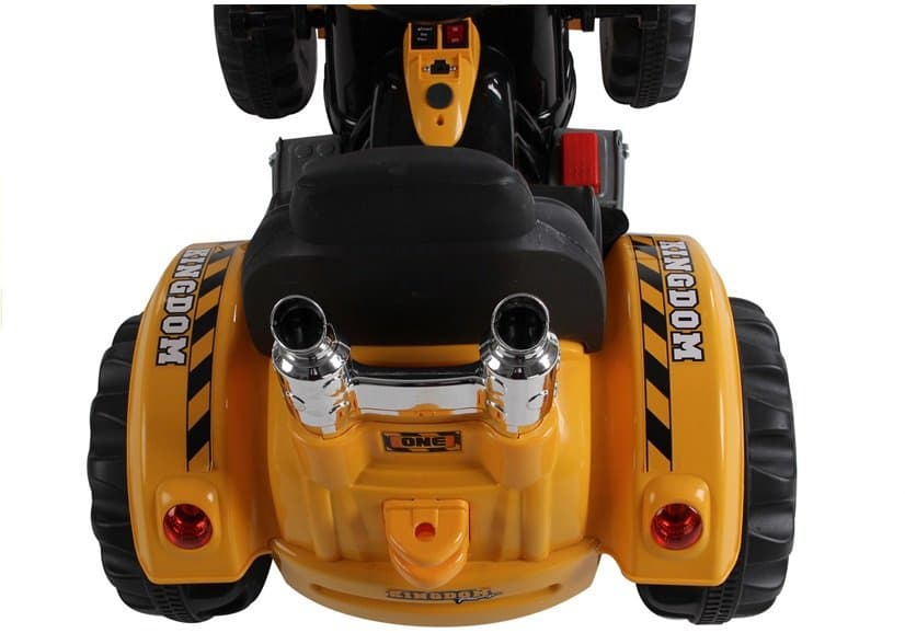 Oranžni akumulatorski traktor bager z gibljivo žlico 4