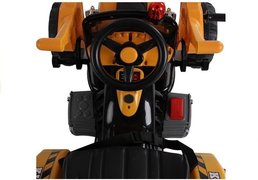 Oranžni akumulatorski traktor bager z gibljivo žlico 5