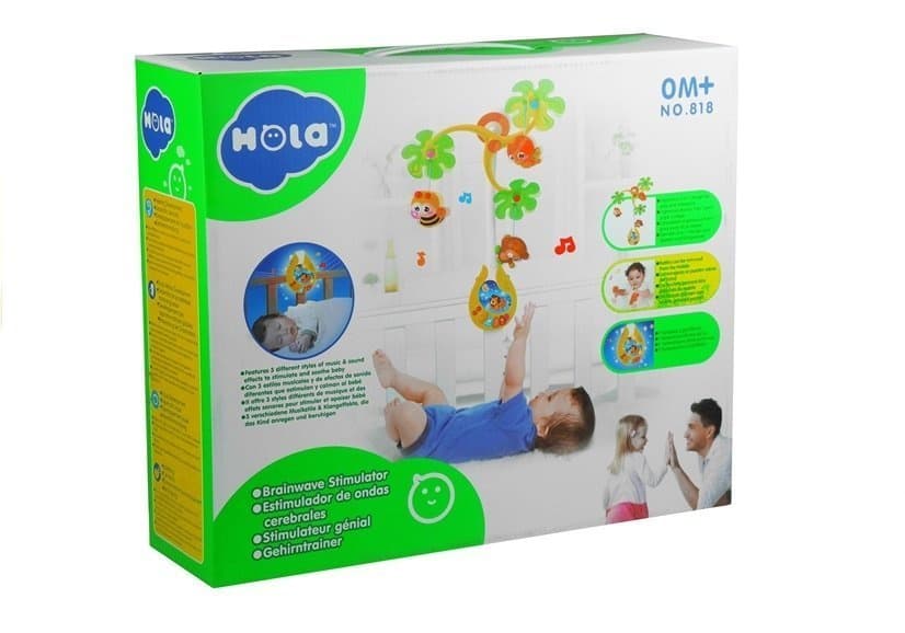 LEAN TOYS Glasbena vrtiljak z igračami za dojenčke 6