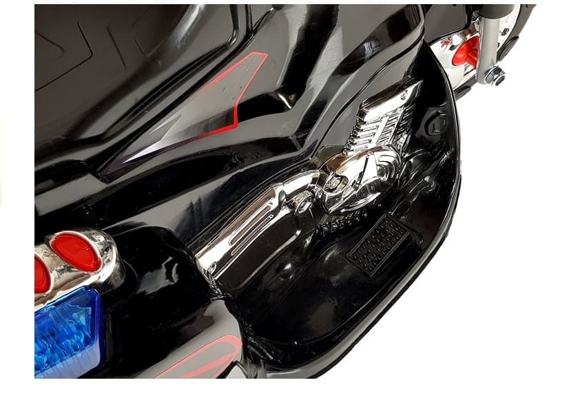 LEAN CARS Električni motor za otroke HC8051, črn, dirkalnik, LED luči, zvoki