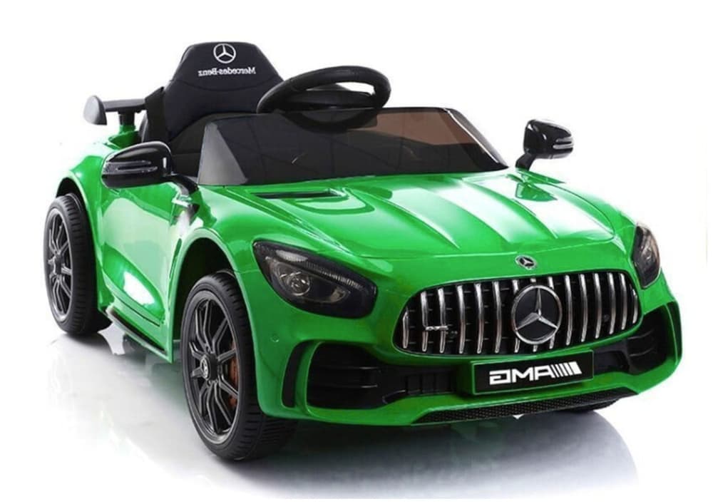 LEAN CARS Otroški avto na akumulator Mercedes GT R, zelena, LED luči, MP3