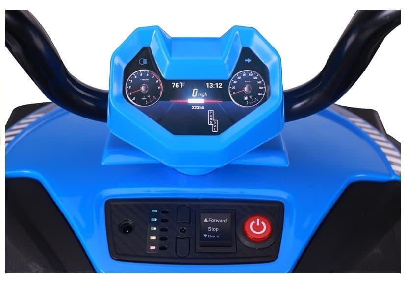 LEAN CARS Quad S601 na akumulator (modri), EVA kolesa, LED luči 6
