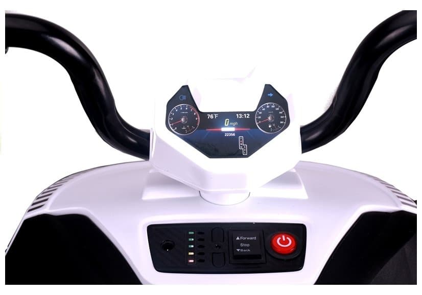 LEAN CARS Quad S601 na akumulator (bel), EVA kolesa, LED luči 5