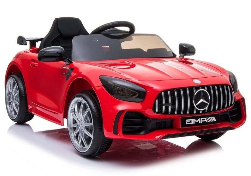 LEAN CARS Otroški avto na akumulator Mercedes GTR, rdeča, LED luči, MP3