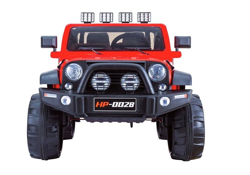 LEAN CARS Otroški avto na akumulator Jeep HP012, rdeč, LED luči, MP3 4