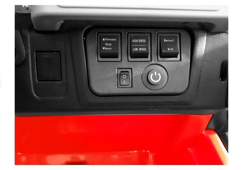 LEAN CARS Otroški avto na akumulator Jeep HP012, rdeč, LED luči, MP3 7