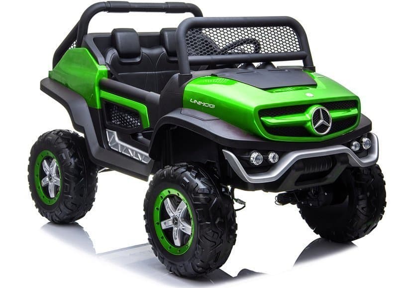 Električni avto Mercedes Unimog 4x4 za otroke, zelen