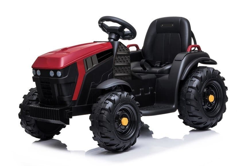 Traktor na akumulator LEAN CARS BDM0925 z EVA kolesi in MP3, rdeč 2
