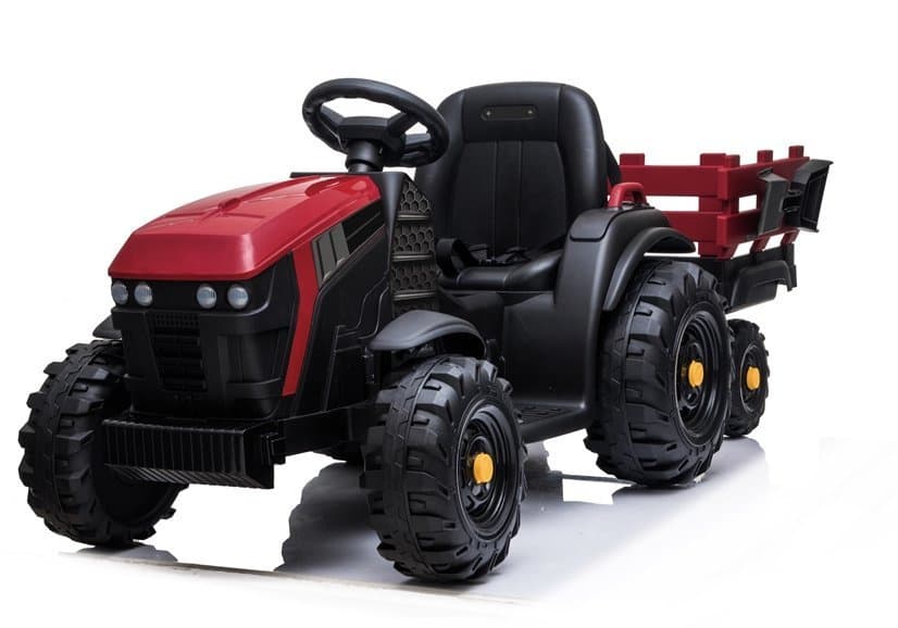Traktor na akumulator LEAN CARS BDM0925 z EVA kolesi in MP3, rdeč 3