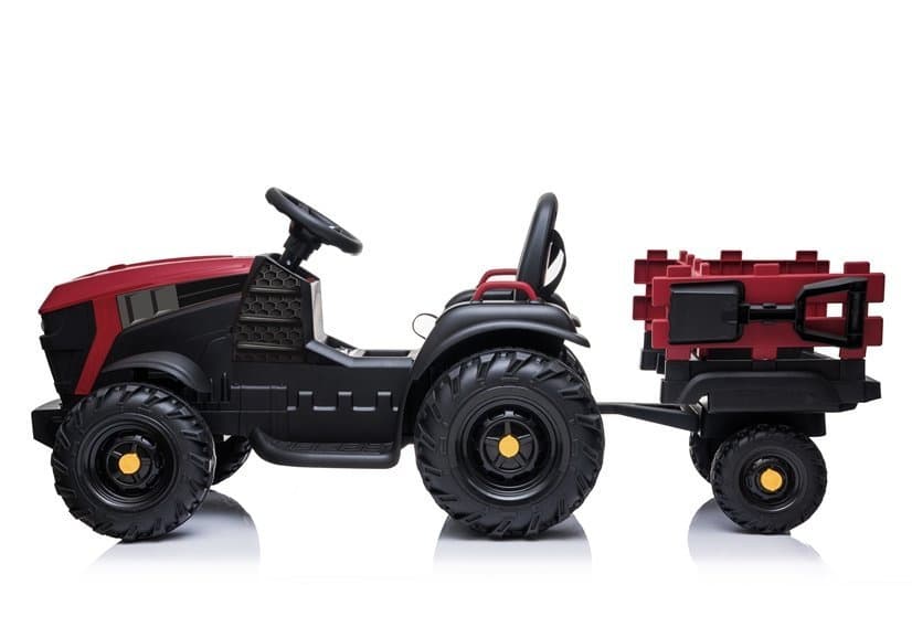 Traktor na akumulator LEAN CARS BDM0925 z EVA kolesi in MP3, rdeč 4