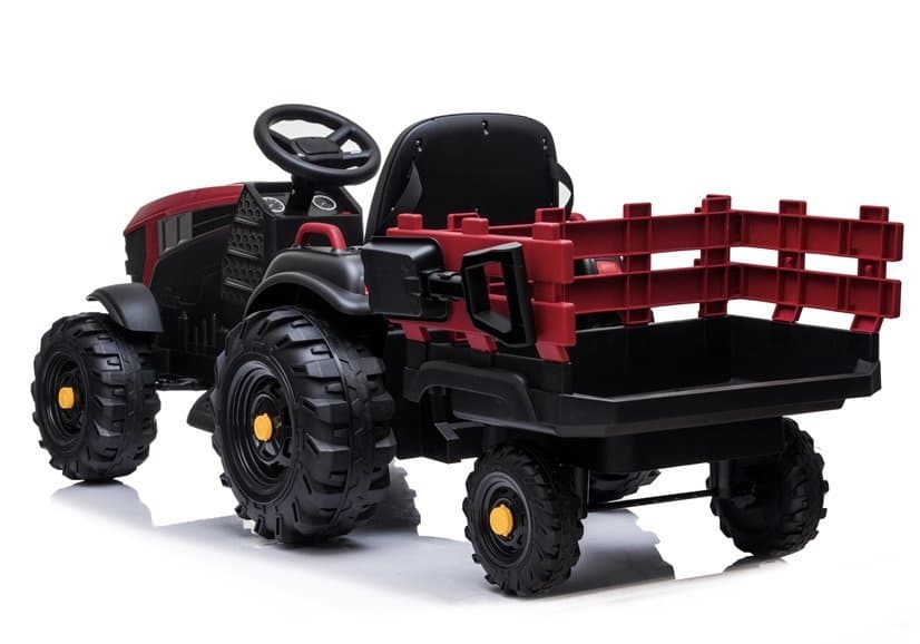 Traktor na akumulator LEAN CARS BDM0925 z EVA kolesi in MP3, rdeč 5