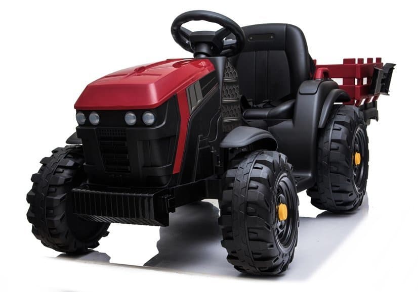 Traktor na akumulator LEAN CARS BDM0925 z EVA kolesi in MP3, rdeč 6